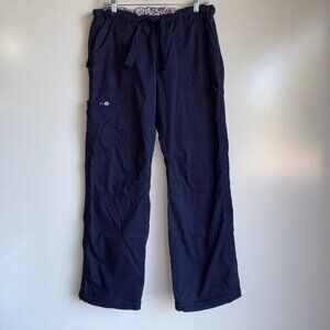 KOI #701 Lindsey Cargo Scrub Pants Size Medium Tall Navy Blue (hemmed to 30")
